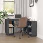 Preview: Schreibtisch Grau 110x50x75 cm Massivholz Kiefer