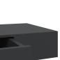 Preview: Schweberegal mit Schublade Schwarz 80x25x8 cm