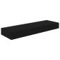 Preview: Schweberegal mit Schublade Schwarz 80x25x8 cm
