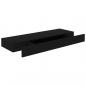 Preview: Schweberegal mit Schublade Schwarz 80x25x8 cm