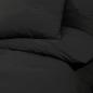 Preview: Bettwäsche-Set Schwarz 140x200 cm Leichte Mikrofaser