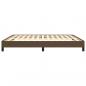 Preview: Bettgestell Dunkelbraun 160x200 cm Stoff