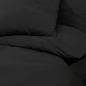 Preview: Bettwäsche-Set Schwarz 240x220 cm Leichte Mikrofaser