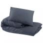 Preview: Bettwäsche-Set Anthrazit 260x220 cm Leichte Mikrofaser