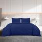Preview: Bettwäsche-Set Marineblau 200x200 cm Leichte Mikrofaser
