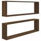 Preview: Wandregale 2 Stk. Braun Eichen-Optik 100x15x30 cm Holzwerkstoff