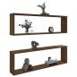 Preview: Wandregale 2 Stk. Braun Eichen-Optik 100x15x30 cm Holzwerkstoff