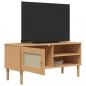 Preview: TV-Schrank SENJA Rattan-Optik Braun 106x40x49 cm Kiefernholz