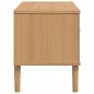 Preview: TV-Schrank SENJA Rattan-Optik Braun 106x40x49 cm Kiefernholz