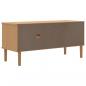 Preview: TV-Schrank SENJA Rattan-Optik Braun 106x40x49 cm Kiefernholz