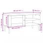 Preview: TV-Schrank SENJA Rattan-Optik Braun 106x40x49 cm Kiefernholz