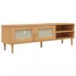 Preview: TV-Schrank SENJA Rattan-Optik Braun 158x40x49 cm Kiefernholz