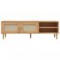 Preview: TV-Schrank SENJA Rattan-Optik Braun 158x40x49 cm Kiefernholz