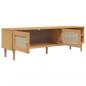 Preview: TV-Schrank SENJA Rattan-Optik Braun 158x40x49 cm Kiefernholz