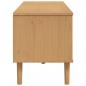 Preview: TV-Schrank SENJA Rattan-Optik Braun 158x40x49 cm Kiefernholz