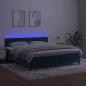 Preview: Boxspringbett mit Matratze & LED Dunkelblau 160x200 cm Samt