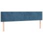 Preview: Boxspringbett mit Matratze Dunkelblau 160x200 cm Samt