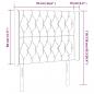 Preview: LED Kopfteil Hellgrau 93x16x118/128 cm Samt