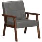 Preview: Sessel Grau Echtleder