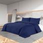 Preview: Bettwäsche-Set Marineblau 260x240 cm Leichte Mikrofaser