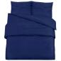 Preview: Bettwäsche-Set Marineblau 260x240 cm Leichte Mikrofaser