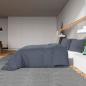Preview: Bettwäsche-Set Anthrazit 200x200 cm Leichte Mikrofaser
