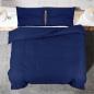 Preview: Bettwäsche-Set Marineblau 220x240 cm Leichte Mikrofaser