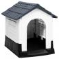 Preview: ARDEBO.de - Hundehütte Grau 57x68x66 cm Polypropylen