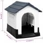 Preview: Hundehütte Grau 57x68x66 cm Polypropylen