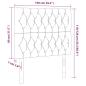 Preview: LED Kopfteil Schwarz 100x7x118/128 cm Stoff