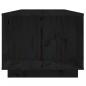 Preview: Couchtisch Schwarz 110x50x40 cm Massivholz Kiefer