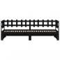 Preview: Tagesbett Ausziehbar Schwarz 2x(90x200) cm Massivholz Kiefer