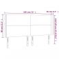 Preview: LED Kopfteil Blau 183x16x118/128 cm Stoff