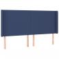 Preview: Boxspringbett mit Matratze & LED Blau 180x200 cm Stoff