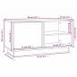 Preview: TV-Schrank 80x35x40,5 cm Massivholz Kiefer