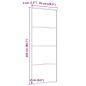 Preview: Schiebetür ESG-Glas und Aluminium mattiert 76x205 cm Schwarz