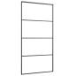 Preview: Schiebetür ESG Glas und Aluminium mattiert 102,5x205 cm Schwarz