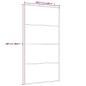 Preview: Schiebetür ESG Glas und Aluminium mattiert 102,5x205 cm Schwarz