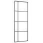 Preview: Schiebetür ESG-Glas und Aluminium 76x205 cm Schwarz