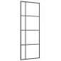 Preview: Schiebetür ESG-Glas und Aluminium 76x205 cm Schwarz