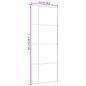 Preview: Schiebetür ESG-Glas und Aluminium 76x205 cm Schwarz