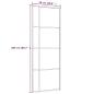 Preview: Schiebetür ESG-Glas und Aluminium 76x205 cm Schwarz