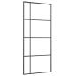 Preview: Schiebetür ESG-Glas und Aluminium 90x205 cm Schwarz
