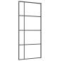 Preview: Schiebetür ESG-Glas und Aluminium 90x205 cm Schwarz