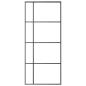 Preview: Schiebetür ESG-Glas und Aluminium 90x205 cm Schwarz