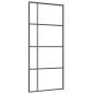 Preview: Schiebetür ESG-Glas und Aluminium mattiert 90x205 cm Schwarz