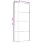 Preview: Schiebetür ESG-Glas und Aluminium mattiert 90x205 cm Schwarz