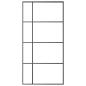 Preview: Schiebetür ESG Glas und Aluminium mattiert 102,5x205 cm Schwarz