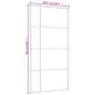 Preview: Schiebetür ESG Glas und Aluminium mattiert 102,5x205 cm Schwarz