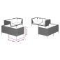 Preview: 8-tlg. Garten-Lounge-Set mit Kissen Poly Rattan Dunkelgrau